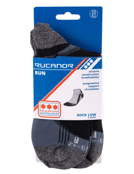 Rucanor Running chaussettes courte 2-pack Black Taille 35-38