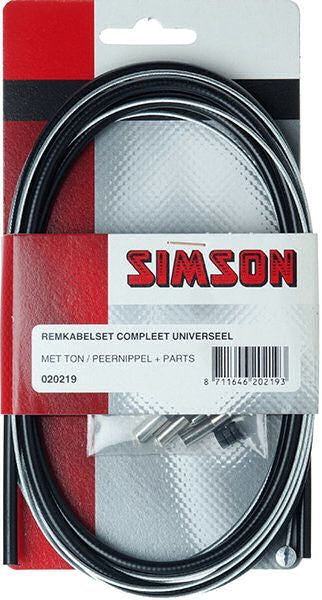 Simson brake cable set Universal 1.70 meters black