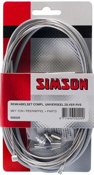 Simson brake cable set universal 1.70 meters gray