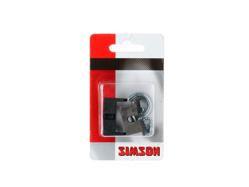 Simson Ringslot Montageset Normaal - 2 Haken, 2 Klemmen, 2 Bouten, 2 Ringen - Zwart