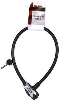 Simson Cable Lock Steel 12x65cm noir