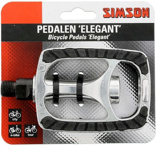 Pédales Simson Set Elegant 9 16 pouces Silver Black