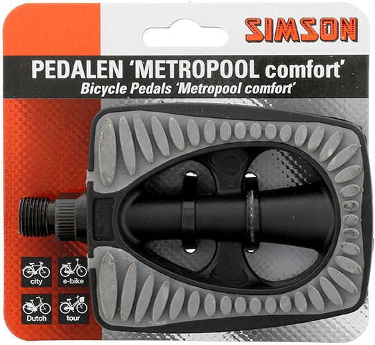 Pedaler Set Metropolis Comfort 9 16 tum grå svart