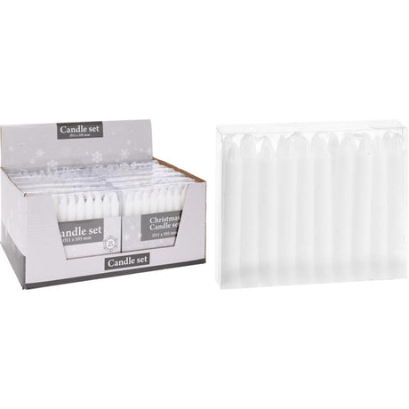 Bougies pour sapin de Noël Home style 20 pièces 10,5 cm blanc
