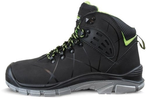 Safeet werkschoen larvik hoog zwart s3 | zwart grijs | maat 43 - 8719388016221