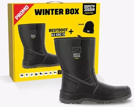 Boîte d'hiver Ty Safe Jogger | botte de sécurité bestboot + chaussettes + gants + chapeau | noir | taille 47 - si9700470