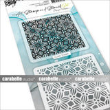 Carabelle studio • ensemble de pochoirs pour tampons d'art, motif de fleurs et d'étoiles