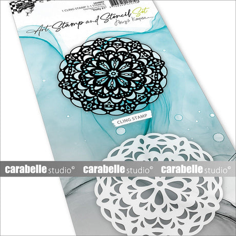 Carabelle studio • ensemble de pochoirs pour tampons d'art, napperon #1