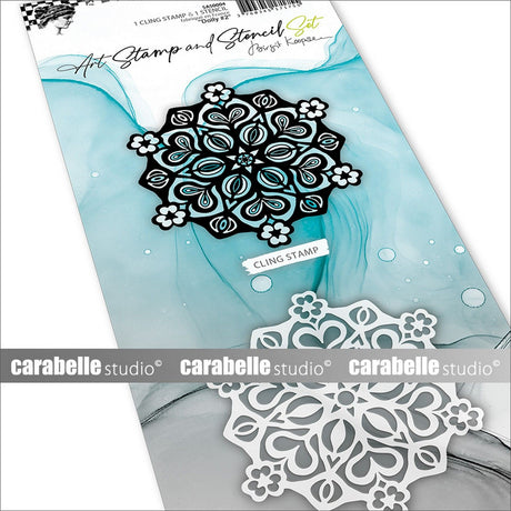 Carabelle studio • ensemble de pochoirs pour tampons d'art, napperon #2