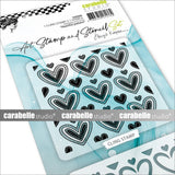 Carabelle studio • ensemble de pochoirs pour tampons d'art, motif chaleureux