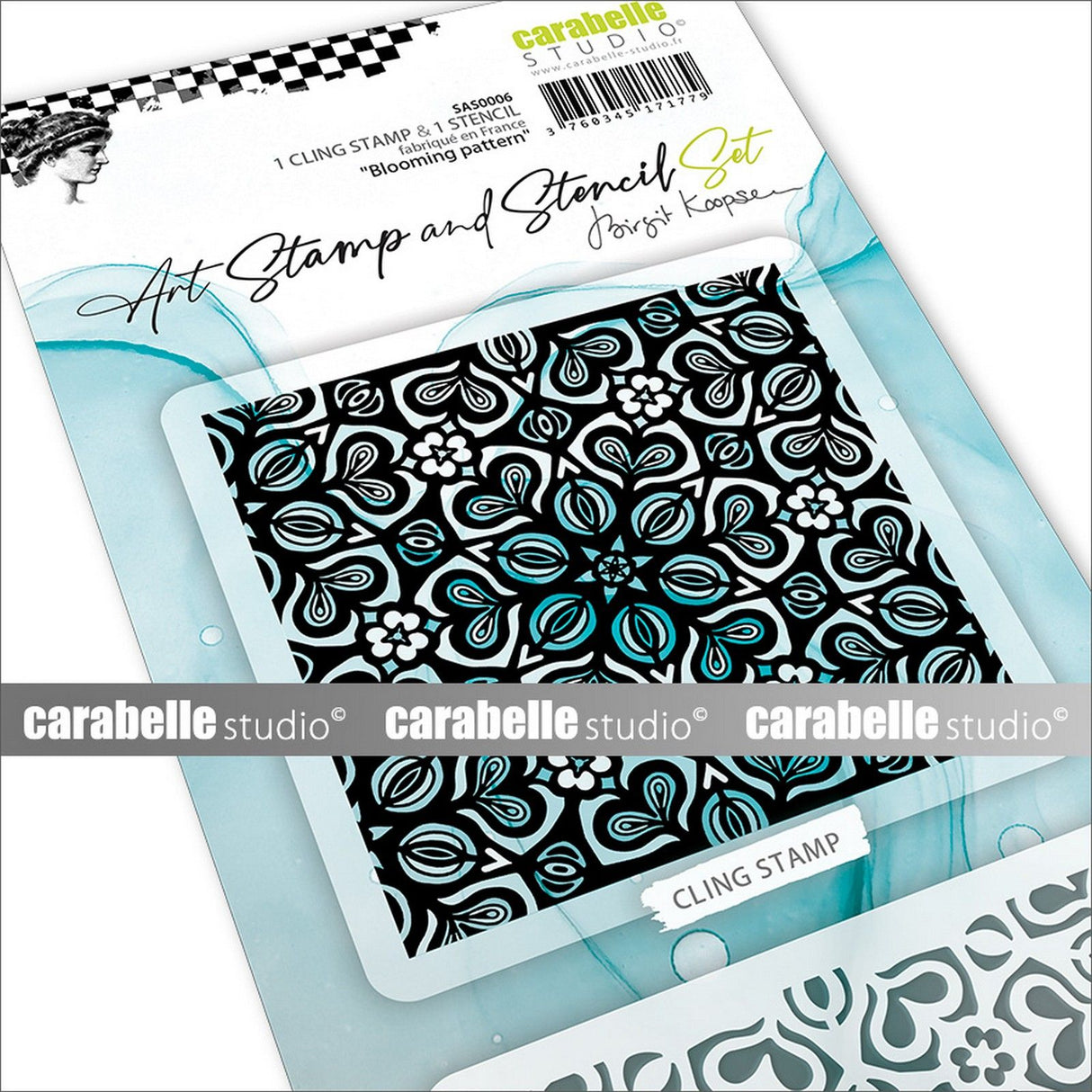Carabelle studio • ensemble de pochoirs de tampons d'art motif fleuri