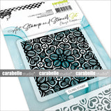 Carabelle studio • ensemble de pochoirs de tampons d'art motif fleuri