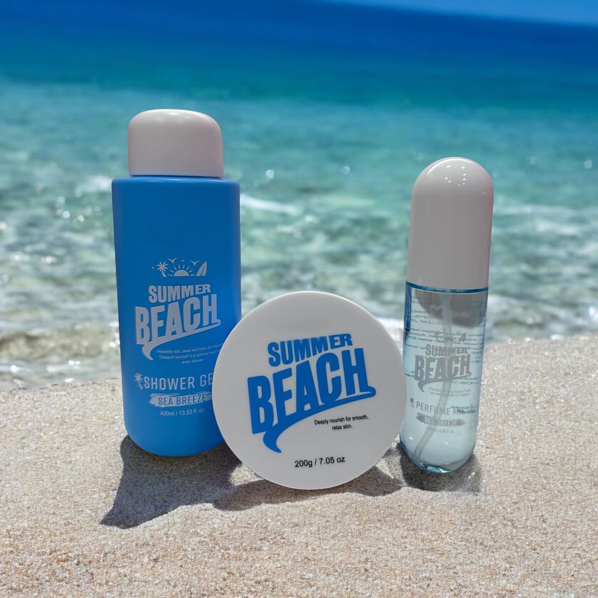 Beurre corporel de plage d'été brise marine 200gr.