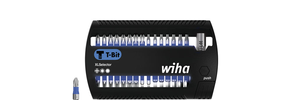 Wiha jeu d'embouts xlselector embout en T 25 mm Phillips, Torx®, six pans 32 pièces 1 4 c6.3 - 41830 - 41830