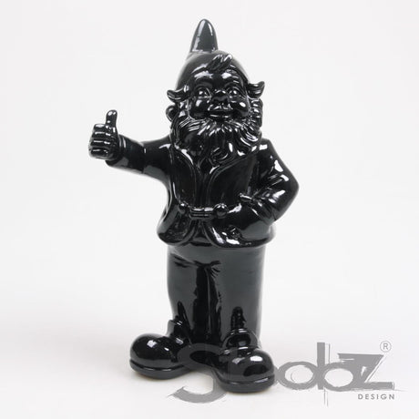 Stoobz design stoobz kabouter duim omhoog zwart 31cm