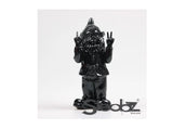 Stoobz design Stoobz gnome paix noir 13x11x31cm