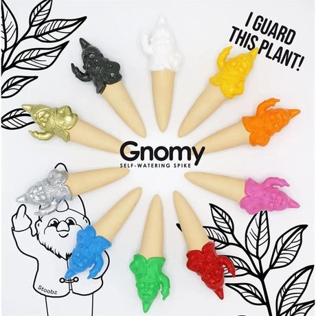 Compte-gouttes d'eau design Stoobz va te faire foutre gnome noir