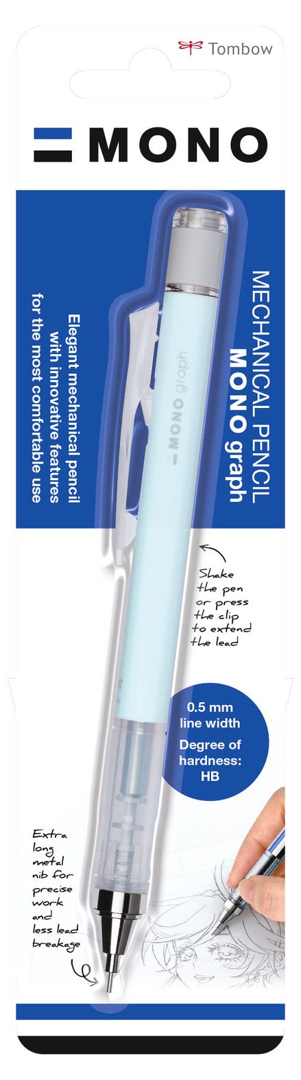 Tombow • porte-mine monographique bleu glacier