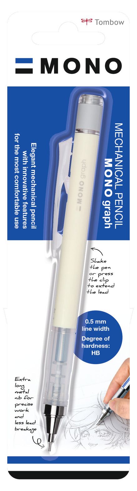 Tombow • porte-mine monographique jaune crème