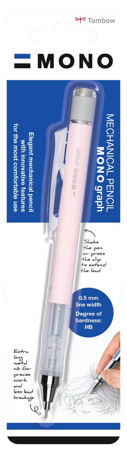 Tombow • porte-mine monograph rose corail