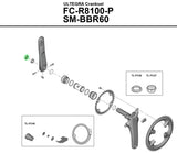 Capuchon extérieur Shimano pour FC-R8100-P