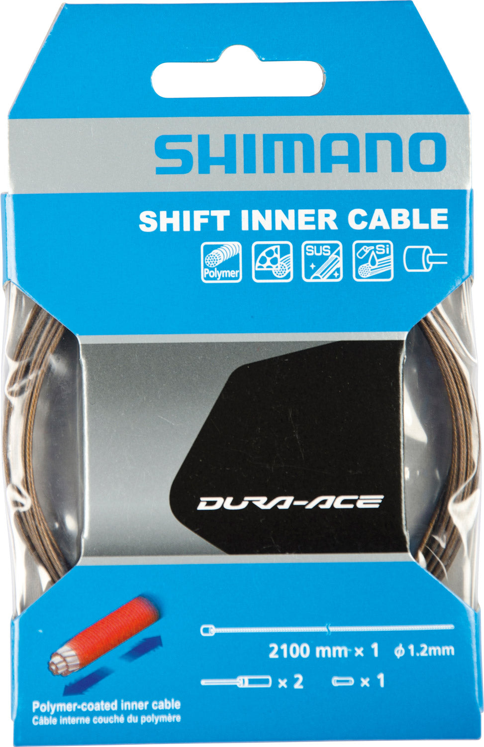 Câble intérieur de changement de vitesse en polymère Shimano 1,2 mm