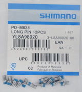 Broches de remplacement Shimano pour pd-m828 m8040 longues (12 pièces)