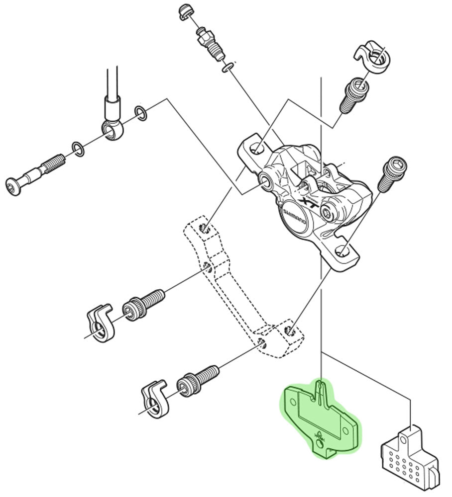 Entretoise de patin Shimano pour br-m985 785 675