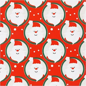 Papier cadeau Creativ company, Père Noël, l: 50 cm, 80 gr, rouge, 5 m 1 rouleau
