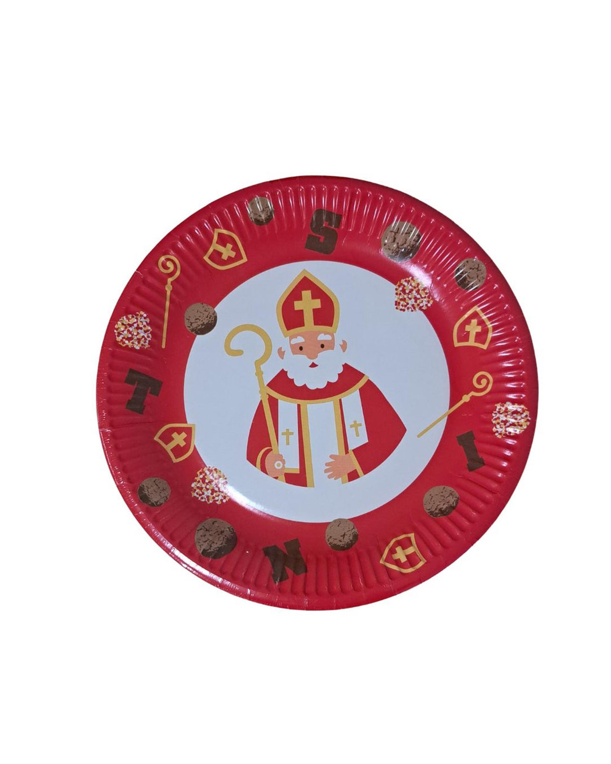 Assiettes Sinterklaas carton rouge ø23cm