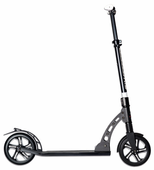 Scooter à six degrés à 2 roues avec suspension avant frein à pied pliable noir
