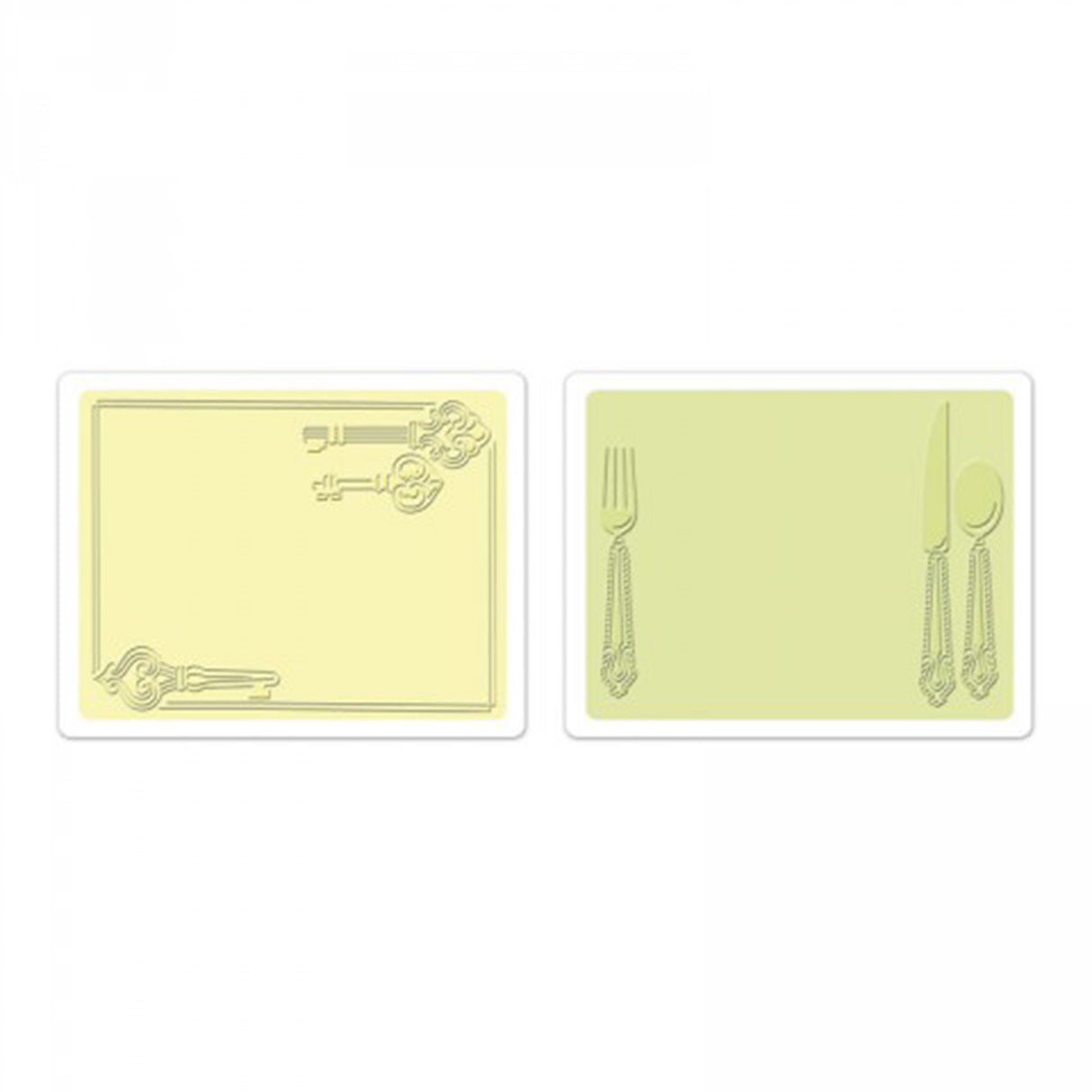 Sizzix • 3d textured impressions embossing place setting keys