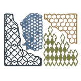 Sizzix • Tim Holtz Thinlits jeu de matrices techniques mixtes 4 pièces