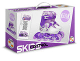 Patins en ligne réglables en blanc violet taille 30 33