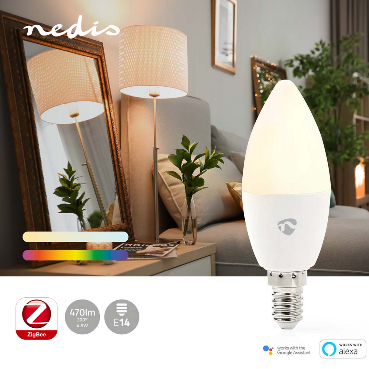 Lampe LED intelligente Nedis
