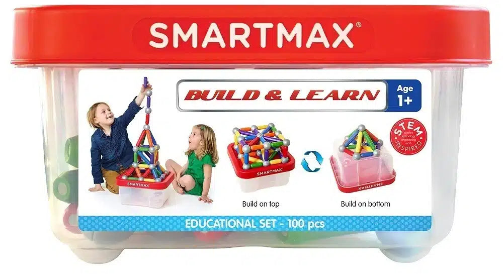 Jeux intelligents smart max - boîte de construction et d'apprentissage avec 100 pièces