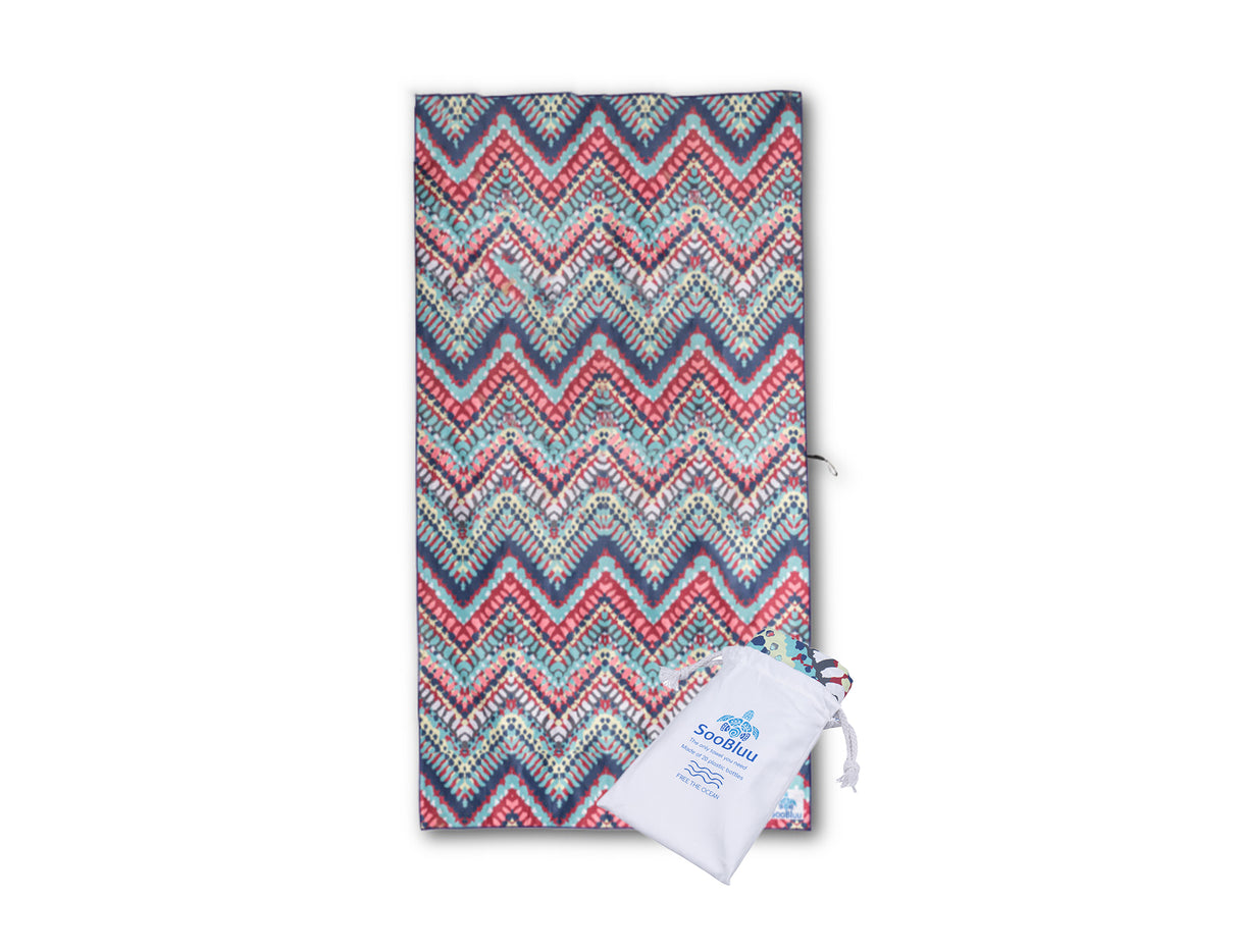 Serviette de plage de Soobluu - Chevron - 100x160cm
