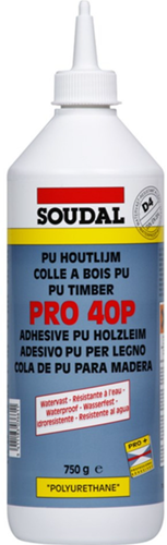 Colle à bois Soudal pro 40p-pu 750gr. - 108766