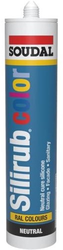 Couleur Soudal silirub | mastic silicone | blanc perle ral 1013 | 300ml - 105822
