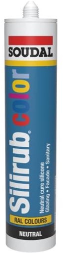 Couleur Soudal silirub | mastic silicone | gris soie ral 7044 | 300ml - 116033