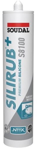 Soudal silirub+ s8100 neutre | kit de plomberie | ral 9010 | 300ml - 134444