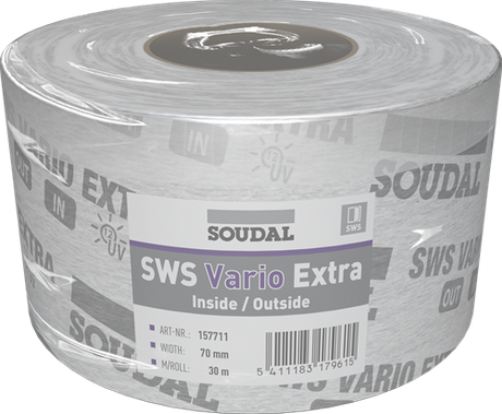 Soudal sws vario extra | film régulateur d'humidité | 70 mm x 30 m | blanc - 157711