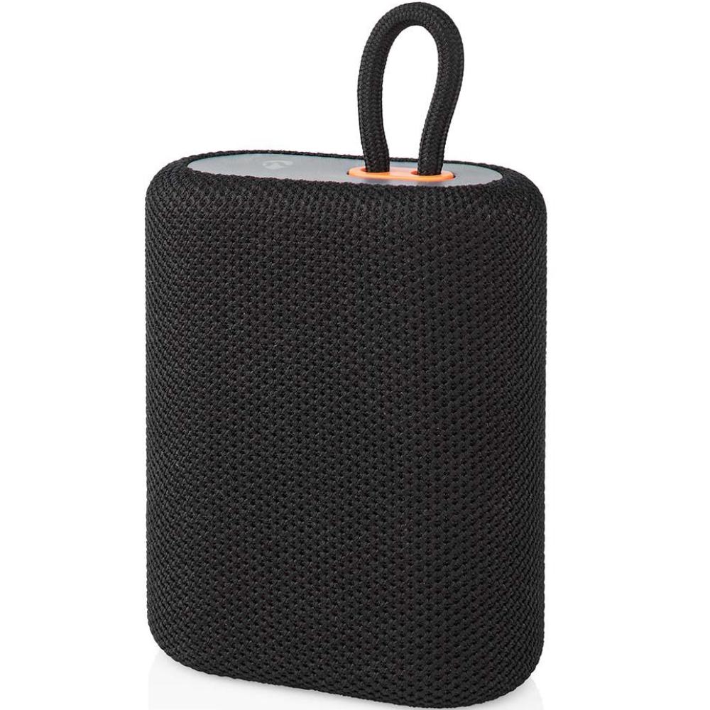 Haut-parleur Bluetooth Nedis | Autonomie maximale de la batterie : 7 heures | conception portable | 7 heures | mono | microphone intégré | pouvant être lié | noir - spbt2005bk