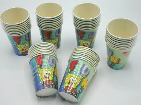 Van der Doelen gobelets en papier Bob l'éponge 48 pièces