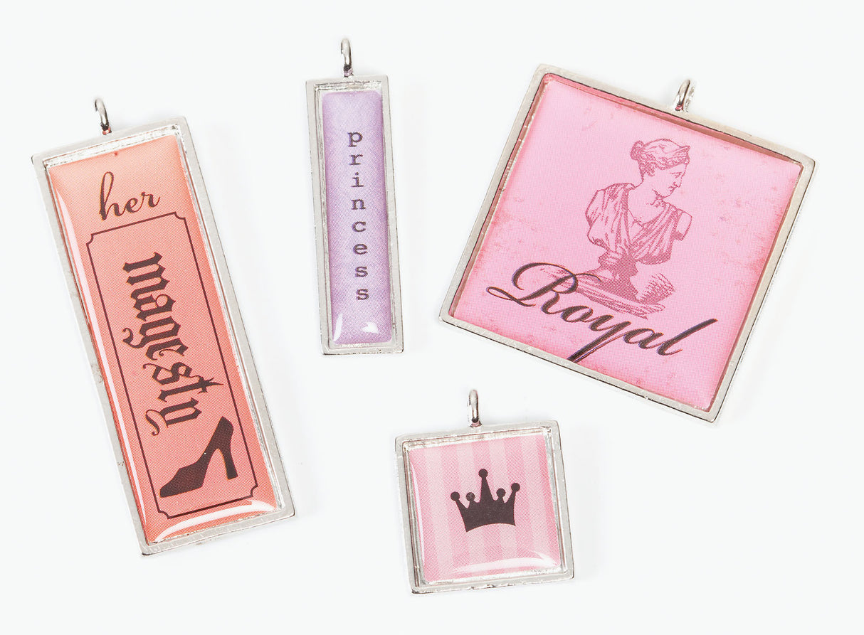 Darice • signé scellé charmes rappelés princesse assortis 4pcs