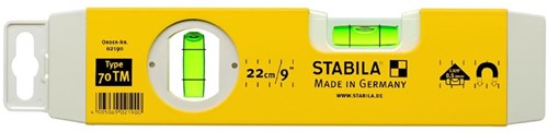 Niveau à bulle Stabila, fiole 70tm 1v1h, bande magnétique - 02190