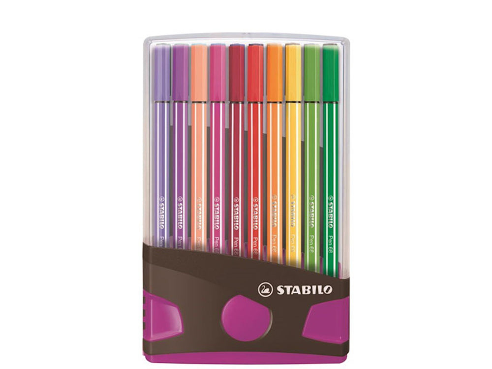 Feutre Stabilo 68 colorparade rose anthracite boîte de 20 pièces