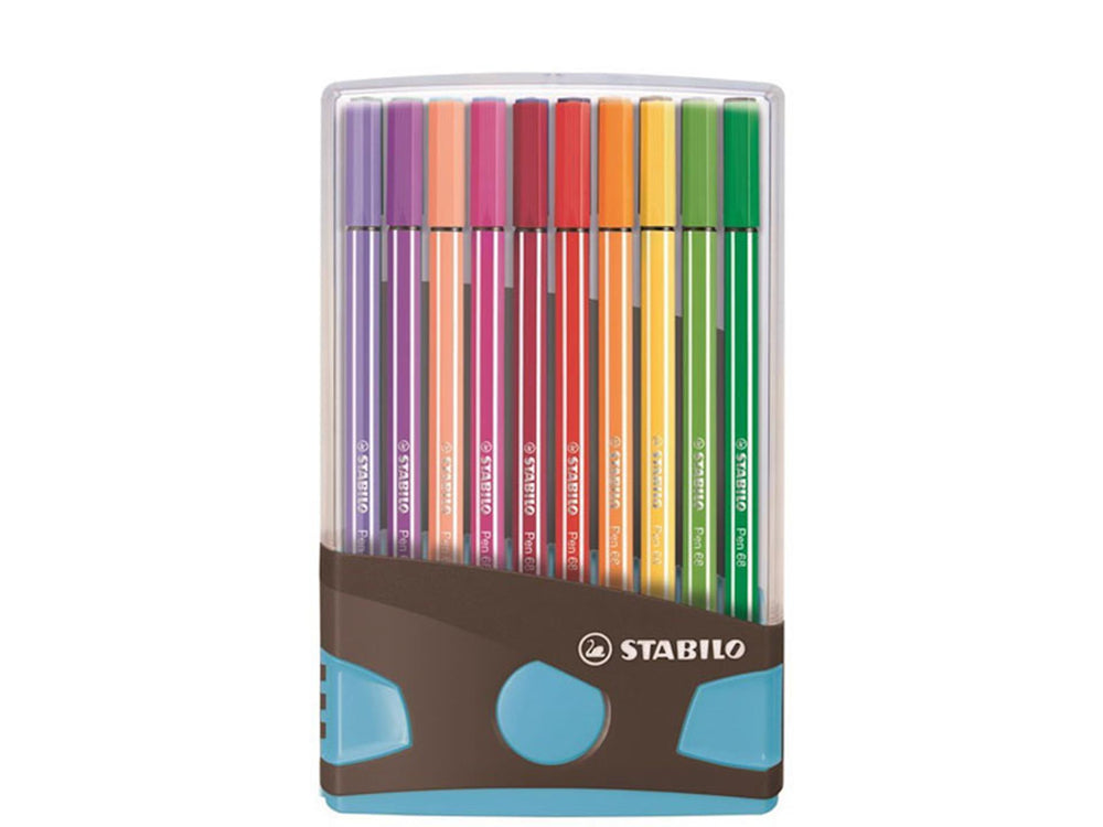 Feutre Stabilo 68 colorparade bleu anthracite boîte de 20 pièces