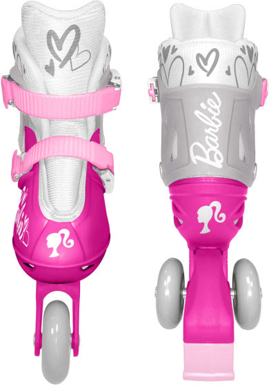 Mattel 2 en 1 patins Hardboot réglable rose blanc taille 27-30