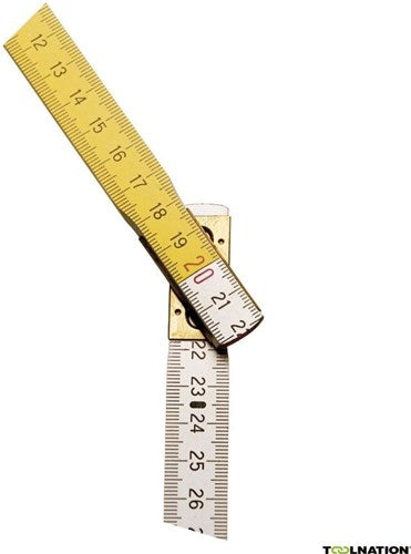 Stanley outils à main règle pliante jaune blanc | 2m - 15mm - 0-35-458